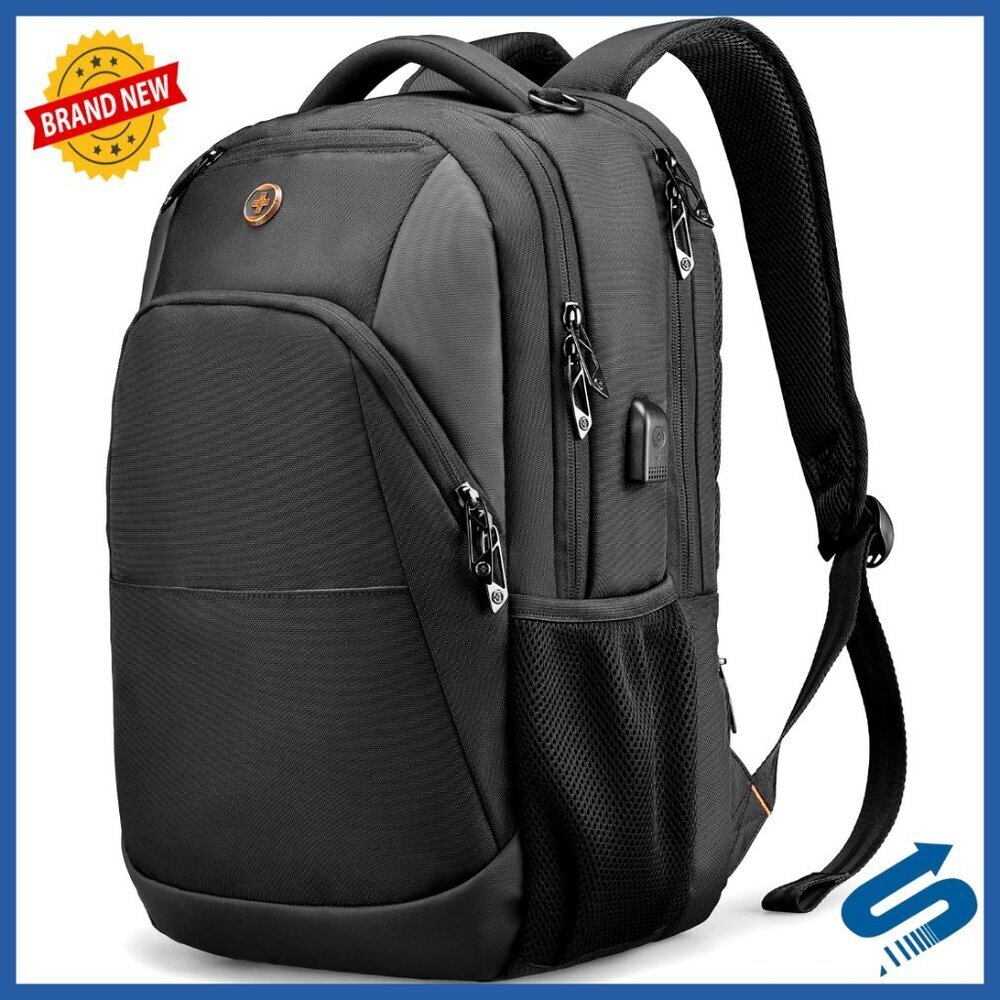 Travel Laptop Backpack with USB Charging Port RFID Protection Add-A-Bag System